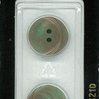 Button - 1210 - 18 mm - Greenish Pink - by Dill Buttons of Ameri