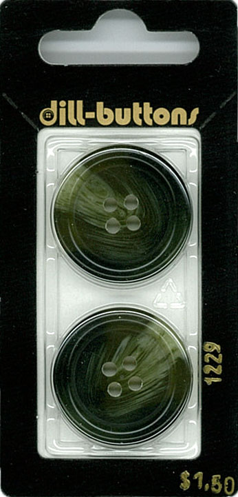 Button - 1229 - 25 mm - Moss Green - by Dill Buttons of America
