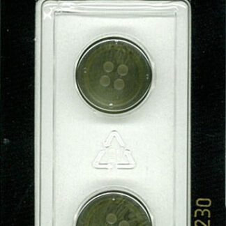 Button - 1230 - 15 mm - Moss Green - by Dill Buttons of America