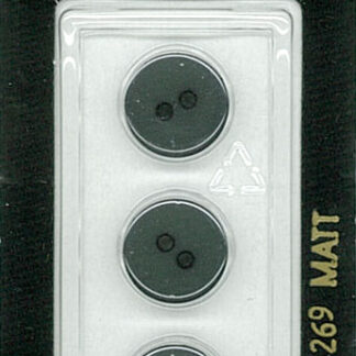 Button - 1269 - 13 mm - Dark Green - Matt - by Dill Buttons of A