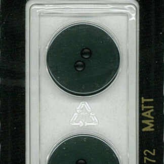 Button - 1272 - 20 mm - Dark Green - Matt - by Dill Buttons of A