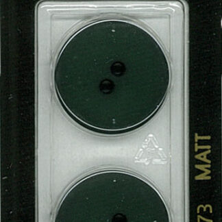 Button - 1273 - 23 mm - Dark Green - Matt - by Dill Buttons of A