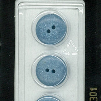 Button - 1301 - 14 mm - Blue - by Dill Buttons of America