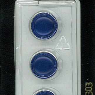 Button - 1303 - 13 mm - Blue - by Dill Buttons of America