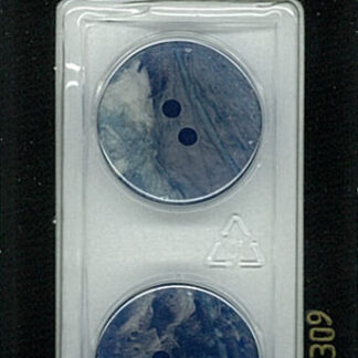 Button - 1309 - 20 mm - Blue - by Dill Buttons of America