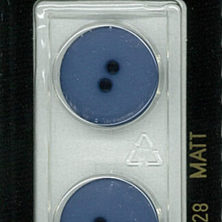 Button - 1328 - 20 mm - Blue - Matt - by Dill Buttons of America