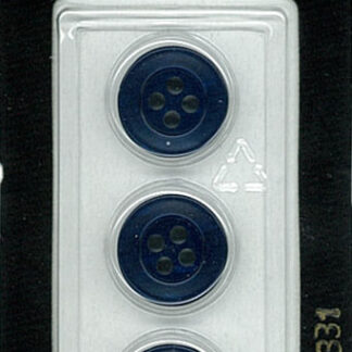 Button - 1331 - 14 mm - Blue - by Dill Buttons of America