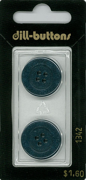 Button - 1342 - 20 mm - Dark Blue - by Dill Buttons of America