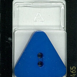 Button - 1465 - 30 mm - Blue - Triangle - by Dill Buttons of Ame