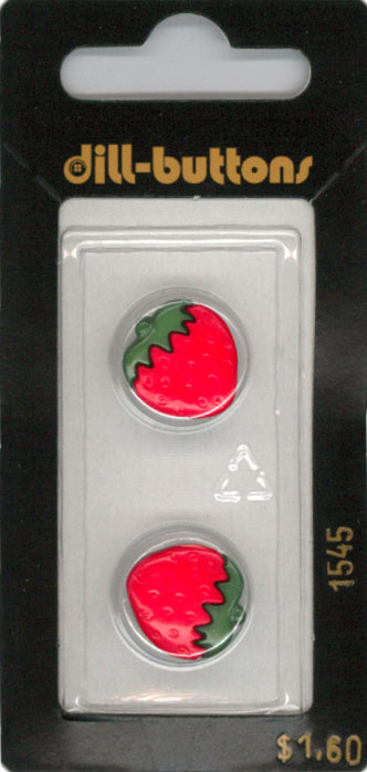 Button - 1545 - 15 mm - Strawberry - by Dill Buttons of America