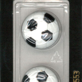 Button - 1554 - 20 mm - Soccer Ball - by Dill Buttons of America