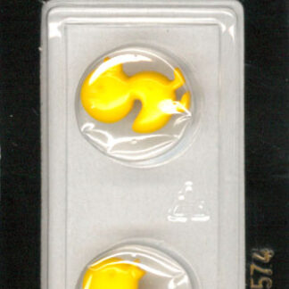Button - 1574 - 18 mm - Yellow - Duck - by Dill Buttons of Ameri