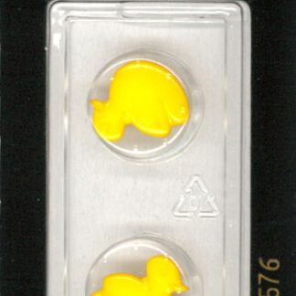 Button - 1576 - 14 mm - Yellow - Duck - by Dill Buttons of Ameri