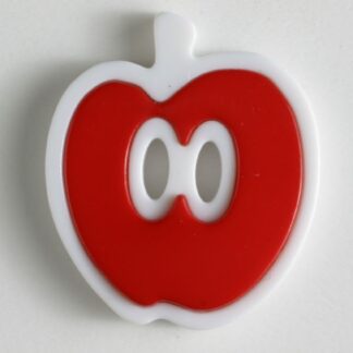 Button - 1620 - 25 mm - Red - Apple - by Dill Buttons of America