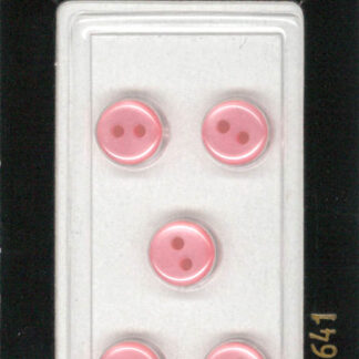 Button - 1641 - 08 mm - Pink - by Dill Buttons of America