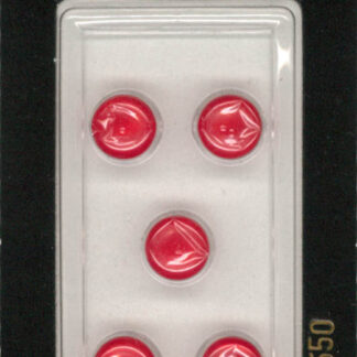Button - 1650 - 08 mm - Red - by Dill Buttons of America