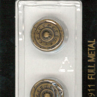 Button - 1911 - 15 mm - Brass - Full Metal - by Dill Buttons of