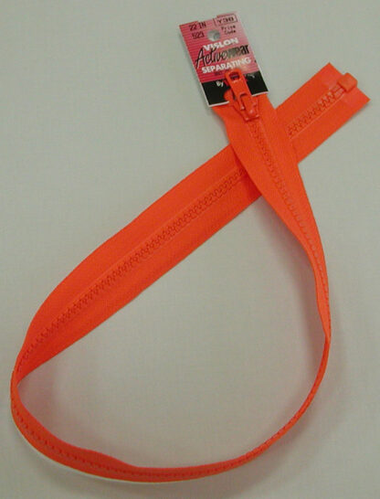 Zipper - 22" Vislon - Burnt Orange - Activewear Separating