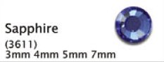EZ Glitz - Swarovski - Sapphire - 3mm - Hotfix - 40 Pcs
