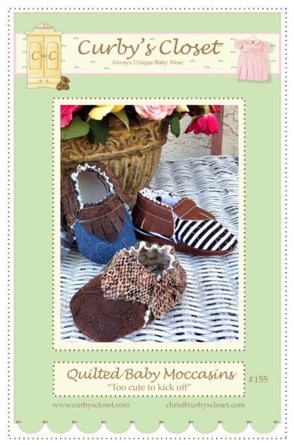 Pattern - Quilted Baby Moccasins - #155 - Curby's Closet