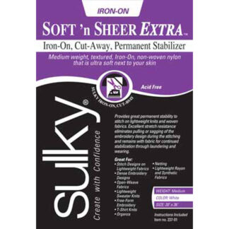 Stabilizer - Sulky - 20inx36in - Iron-On, Cut-Away, Permanent