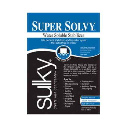 Stabilizer - Sulky - Super Solvy - 20inx36in - Water Soluble