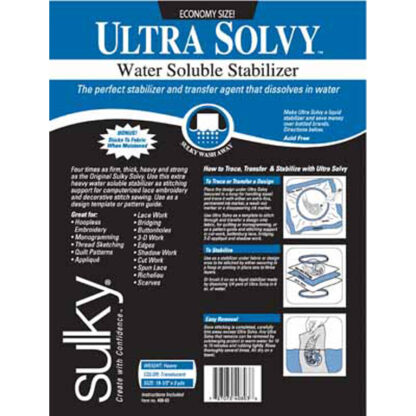 Stabilizer - Sulky - Ultra Solvy - 19.5inx3yd - White