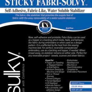 Stabilizer - Sulky - Sticky Fabri-Solvy - 20" x 1 yard - Self-Ad