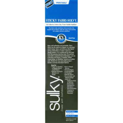 Stabilizer - Sulky - Sticky Fabri-Solvy -  Water Soluble