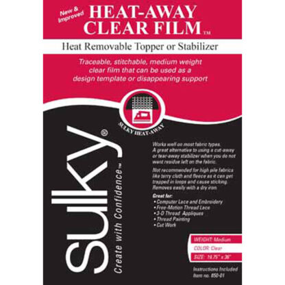 Sulky - Heat-Away Film - 20inx36in - Clear