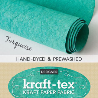 Pre-washed kraft-tex - Turquoise - Pre-cut 18.5" x 28.5"