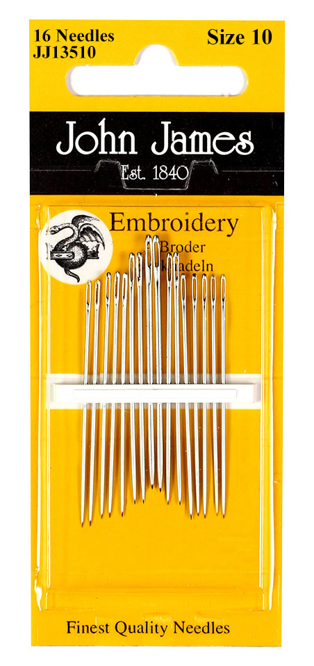 N – Embroidery Needles – Size 10, 16/pkg – John James Needles – My