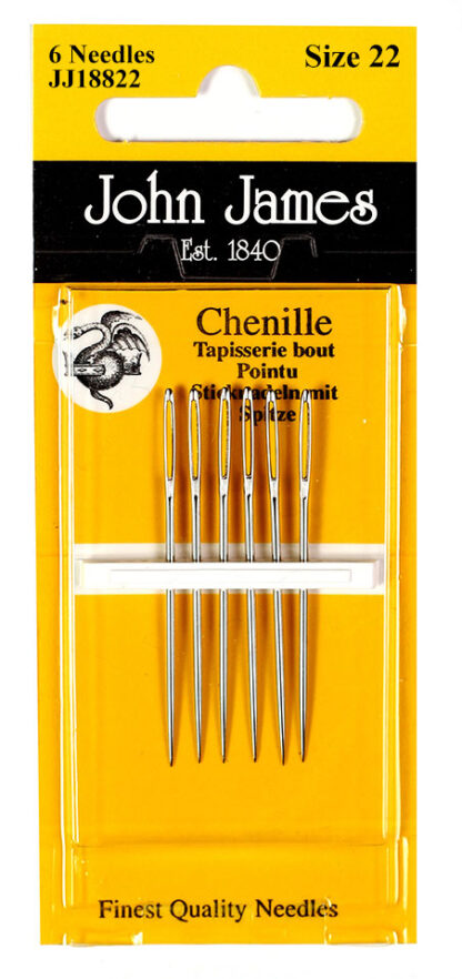 N - Chenille Needles - 6/Pkg - Sz 22 - John James Needles