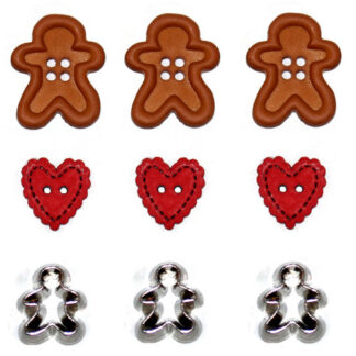 Buttons - Dress It Up - Christmas - Gingerbread Cookies