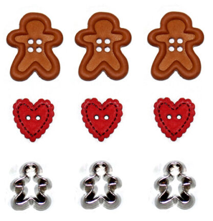 Buttons - Dress It Up - Christmas - Gingerbread Cookies