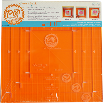 Ruler - Orange Pop Rulers - Square Set - KDTL101 - Kimberbell