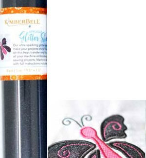 Kimberbell - HTV - Applique Glitter Sheet - KDKB136 - Black