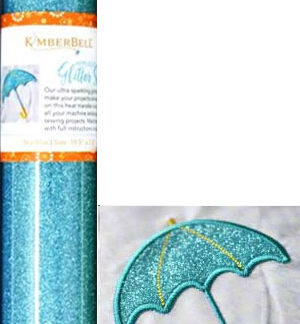 Kimberbell - HTV - Applique Glitter Sheet - KDKB141 - Sky Blue