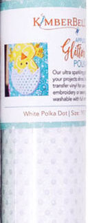 Heat Transfer Vinyl - Glitter Sheet - KDKB153 - White Polka Dot