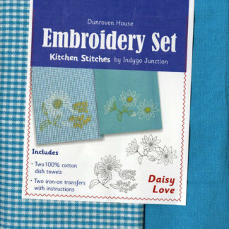 Tea Towel Embroidery Set Daisy Love  - 200-100  - Dunroven House