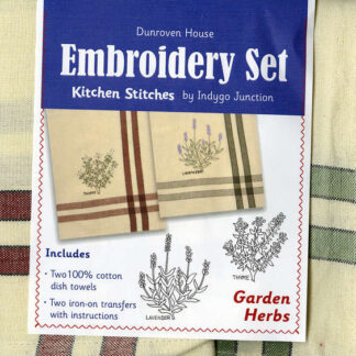 Tea Towel Embroidery Set Garden Herbs  - 200-106  - Dunroven Hou
