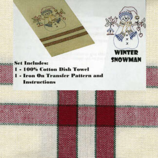 Tea Towel Embroidery Set Winter Snowman  - 205-102  - Dunroven H