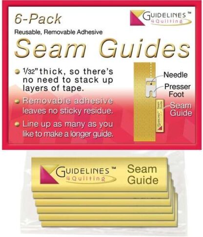 Seam Guides - Removable - 6 pk - Guidelines4Quilting
