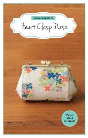 Pattern with Clasp - Heart Clasp Purse Kit with Pattern - Zakka