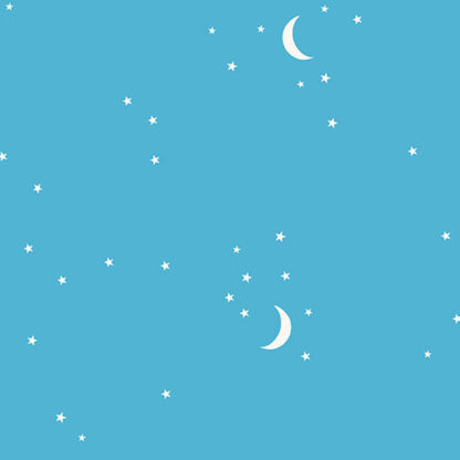 Moon and Stars - 9708 - T1 - Turquoise - Andover