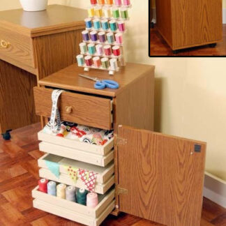 Arrow Sewing Cabinet - Suzi Storage Cabinet - Oak - Flat Pack Pr