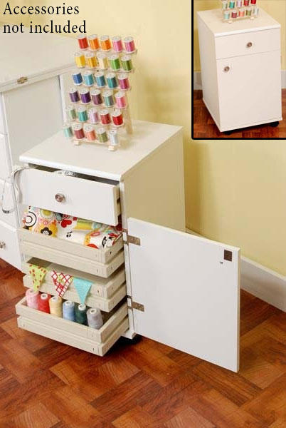 Arrow Sewing Cabinet - Suzi Storage Cabinet - White - Flat Pack