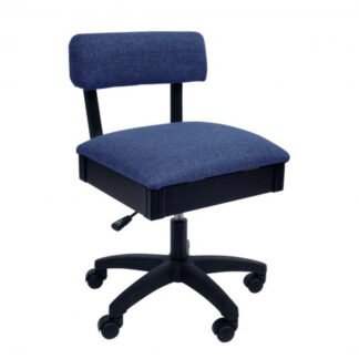 Sewing Chair - Model H8130 - Hydraulic - Basket Blue - Arrow