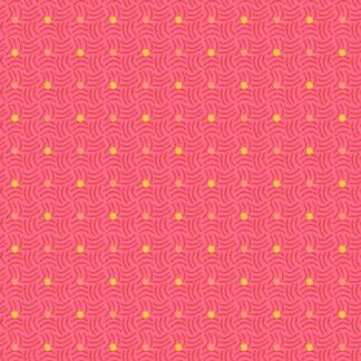 Alpha Buddies Flannel - Coral - Woven Dots