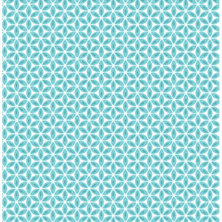 Tea Towel - Geo Flower - Aqua - Cherry Guidry